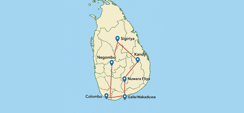 Highlands to Coastlines: A 7 Night Sri Lankan Escape